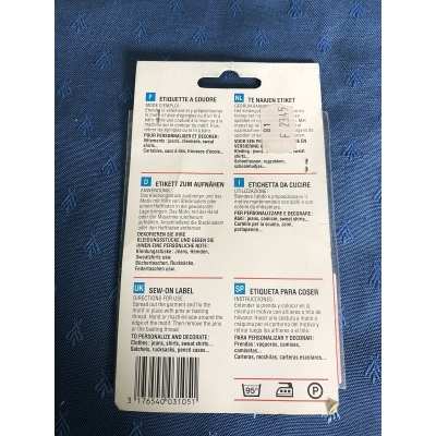 copy of Asterix in Corsica sewing label from 1989 brand new sealed