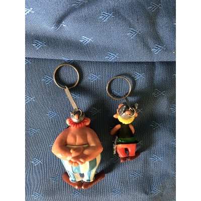 Rare les 2 porte-clefs AJAX Astérix et Obélix de1969 neuf