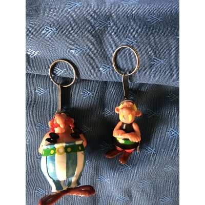 Rare les 2 porte-clefs AJAX Astérix et Obélix de1969 neuf