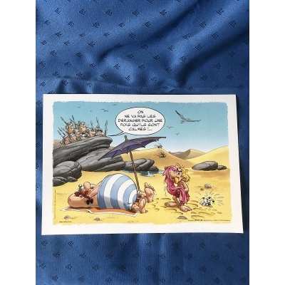 Asterix "The Parasol" silkscreen, purple version, new 10000 copies
