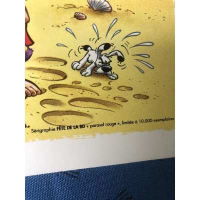 Asterix "The Parasol" silkscreen, purple version, new 10000 copies