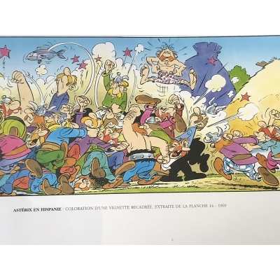 Asterix silkscreen in black frame plate 14 from 1969