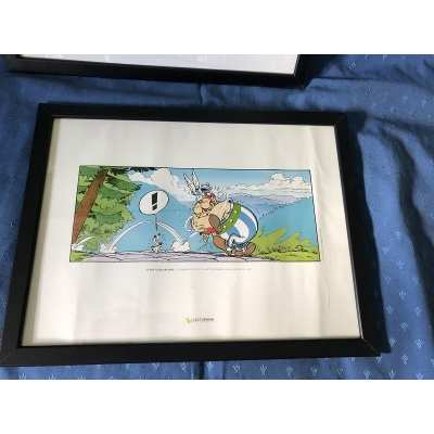 copy of Asterix silkscreen in black frame plate 14 from 1969