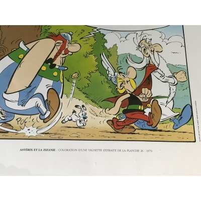 Astérix sérigraphie Lecturama sous cadre noir planche 26 de 1970