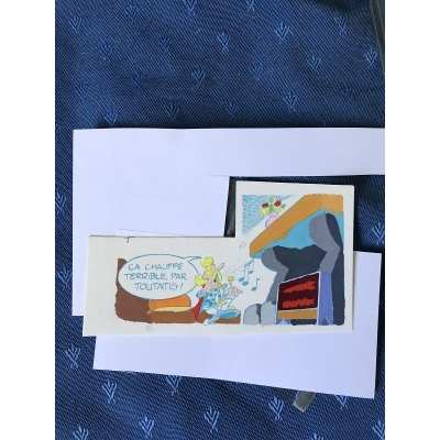 Astérix Studio Uderzo - 1 Bleu de coloriage + film noir pour l'élaboration du catalogue philirama de 1974 (8)