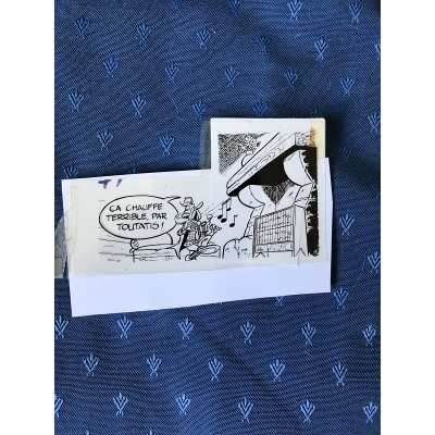 Astérix Studio Uderzo - 1 Bleu de coloriage + film noir pour l'élaboration du catalogue philirama de 1974 (8)