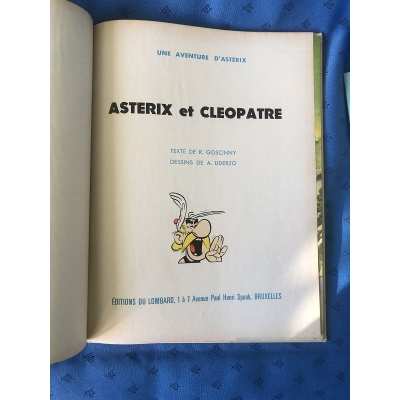 Asterix and Cleopatra pilot collection 1965 Lombard 16 EO back titles