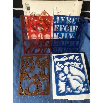 Astérix rare grande boite de 4 pochoirs de 1991