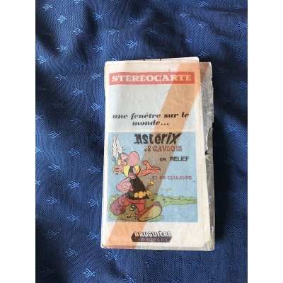 rare Astérix stéréocartes 3890 a 3893 + encart publicitaire