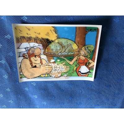 rare Asterix complete set of 5 lenticular postcards