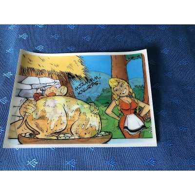 rare Asterix complete set of 5 lenticular postcards