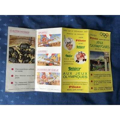 asterix dépliant publicitaire et humoristique de 1968