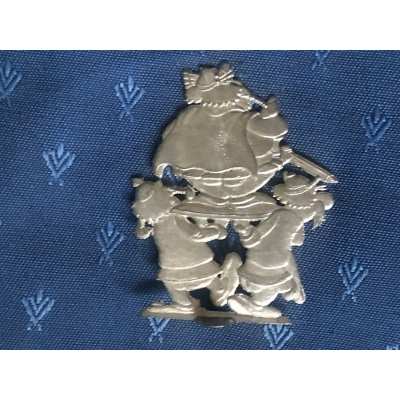 rare asterix figurine en fer blanc " Abraracourcix et ses porteurs" année 80