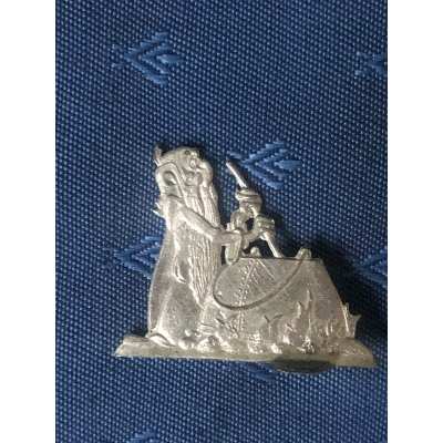 copy of rare asterix tin figurine "Abraracourcix and his bearers" year 80