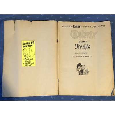 Ultra rare pirate comic book "Asterix contre la droite" (origin Germany)