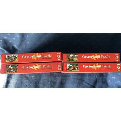 Extremely rare complete set of 4 Castorland puzzles (from Poland) from 2009, brand new and sealed.