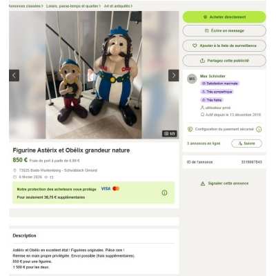 51cm tall resin Asterix