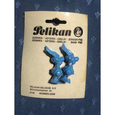 Asterix et Asterix rare gommes pelikan bleues scellées 1991