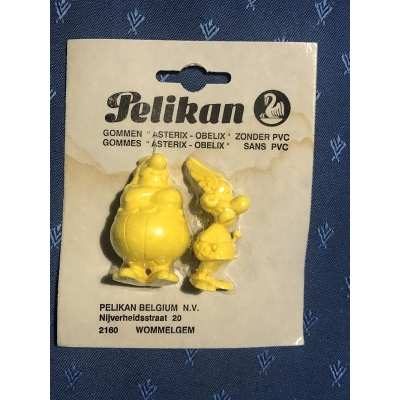 copy of Asterix and Asterix rare pink pelikan erasers sealed 1991