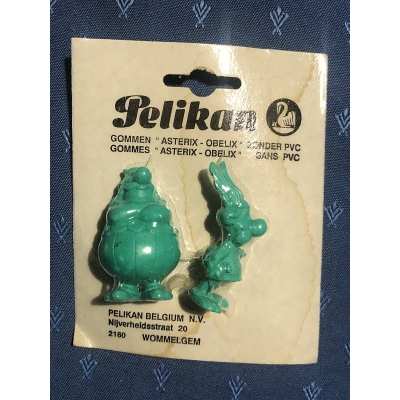 Asterix et Obélix rare gommes pelikan vertes scellées 1991