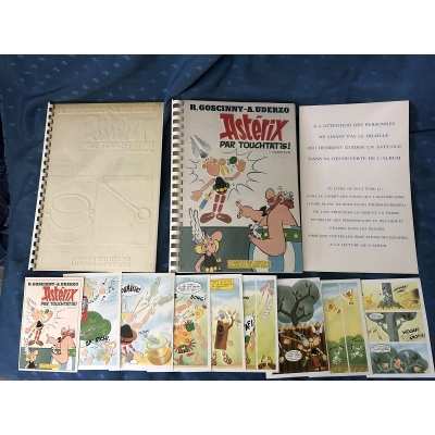 Ultra rare asterix par touchtatis en braille avec livret de codes en braille et ses 9 cartes postales thermoformées