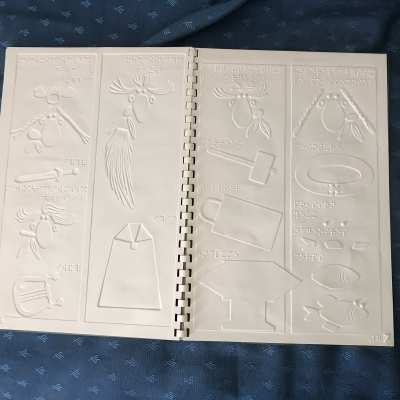 Ultra rare asterix by touchtatis in braille with braille code booklet and 9 thermoformed postcards