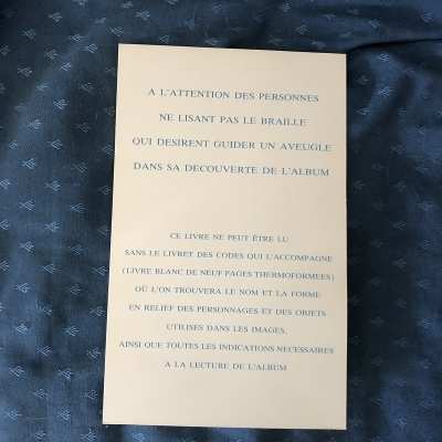 Ultra rare asterix by touchtatis in braille with braille code booklet and 9 thermoformed postcards