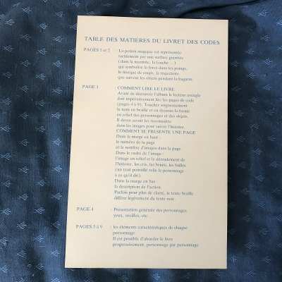 Ultra rare asterix by touchtatis in braille with braille code booklet and 9 thermoformed postcards