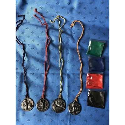 Extremely rare Asterix 4 medals from 1967 with original lanyards and pouches