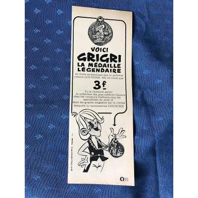 Rarissime Astérix 4 médailles de 1967 avec cordons, pochettes d'origines et publicité d'époque