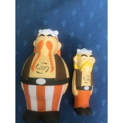 rare advertising figurines for star biphasic (cardiac science) anti-stress Asterix and Obelix Nordic style
