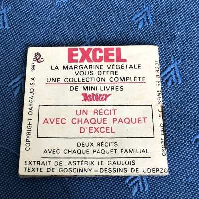 mini BD Astérix margarine Excel " les fraises " état neuf