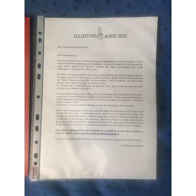 rare Astérix guide pédagogique " le domaine des dieux " neuf + lettre édition Albert René