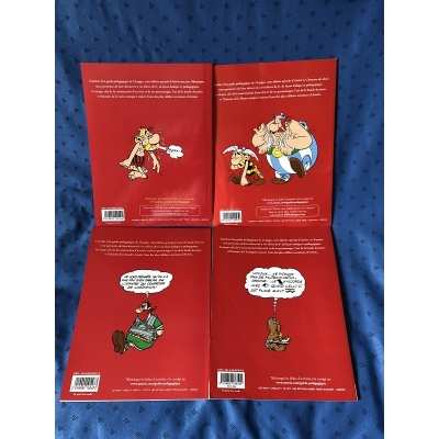 Rare Astérix lot complet des 4 bd pédagogiques neufs + suppléments