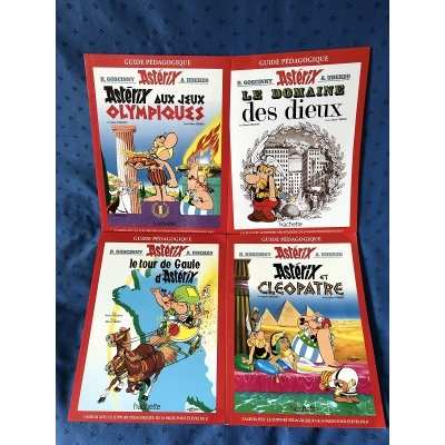 Rare Astérix lot complet des 4 bd pédagogiques neufs + suppléments