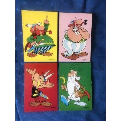Astérix série complète de 4 cartes postales épinard IGLO1967